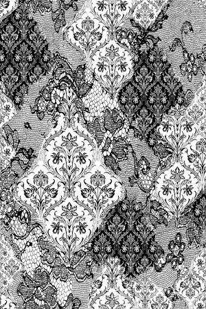 黑白华亿平台印花华亿平台图片