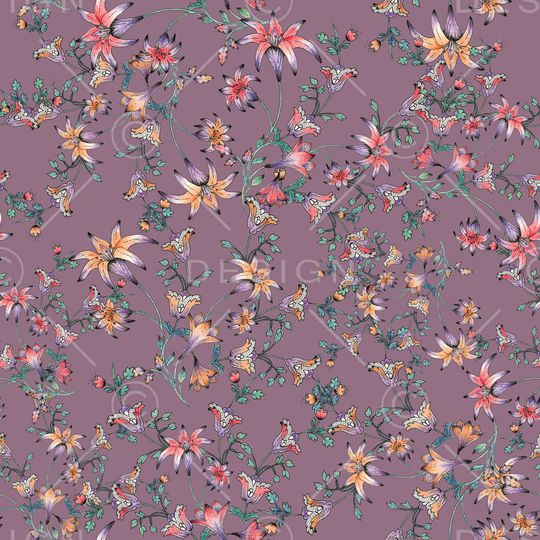 花卉印花华亿平台图片