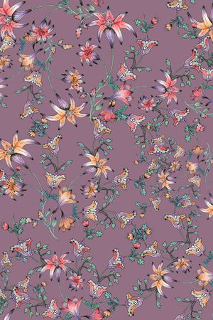 花卉印花华亿平台图片