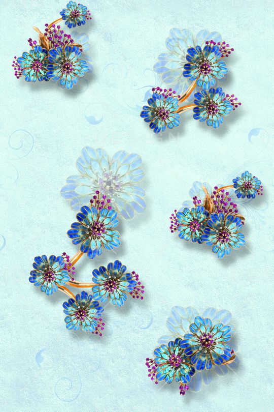 花卉印花华亿平台图片