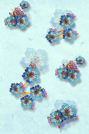 花卉印花华亿平台图片