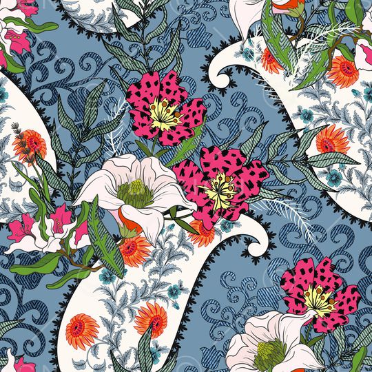 花卉印花华亿平台图片