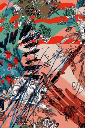 抽象印花华亿平台图片