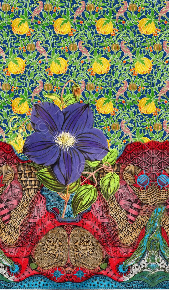 花卉印花华亿平台图片