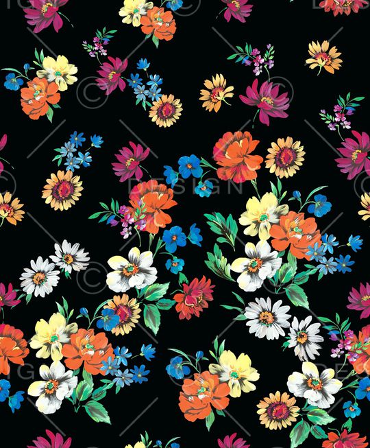 花卉印花华亿平台图片