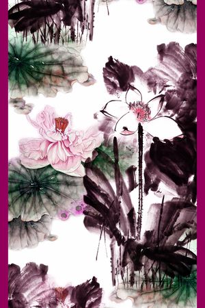 荷花印花华亿平台图片