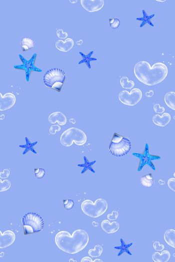 1188487-童装-心形气泡贝壳海星-1