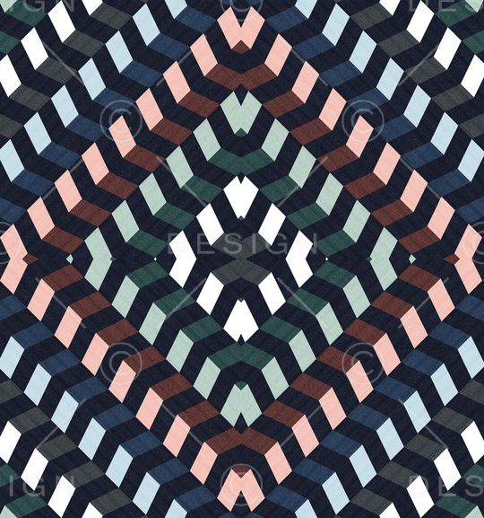 立体几何印花华亿平台图片