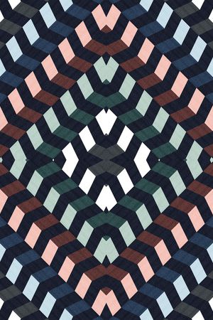 立体几何印花华亿平台图片