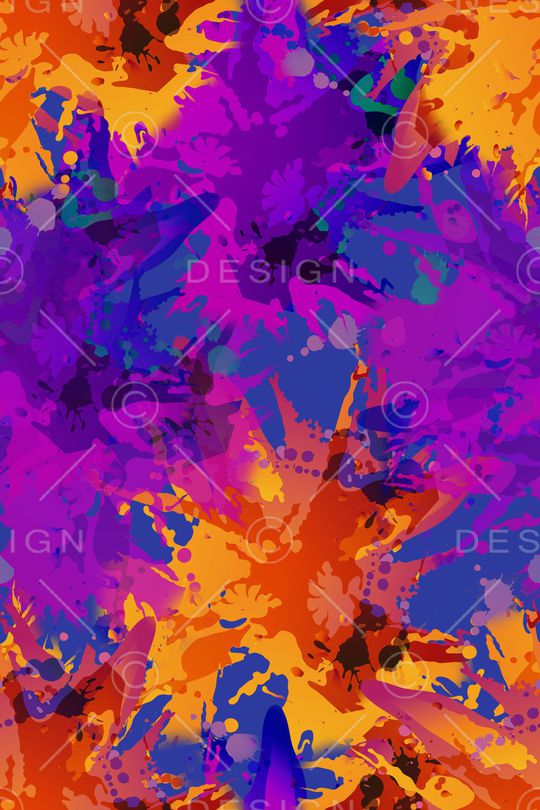 抽象花卉印花华亿平台图片