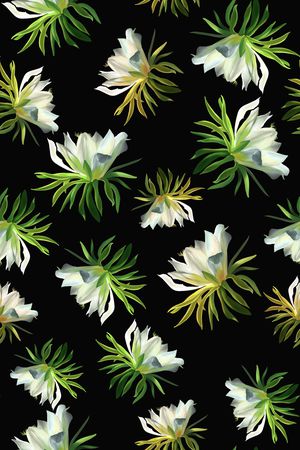 黑底春夏印花华亿平台图片