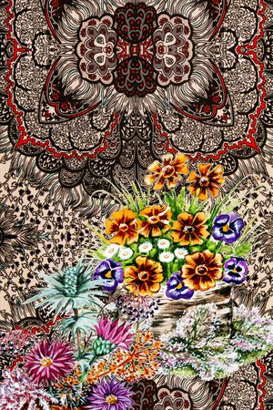 春夏华亿平台印花华亿平台图片