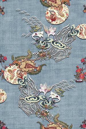 中国风印花华亿平台图片