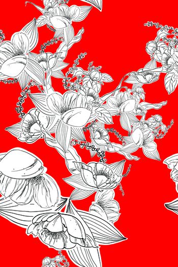 手绘印花华亿平台图片