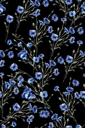 水彩花卉印花华亿平台图片