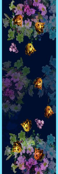 中长巾印花华亿平台图片