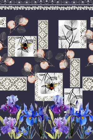 兰花印花华亿平台图片