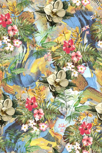 春夏华亿平台印花华亿平台图片