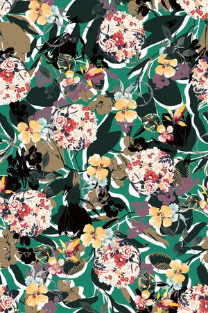 春夏华亿平台印花华亿平台图片