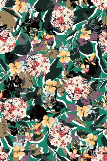 春夏华亿平台印花华亿平台图片