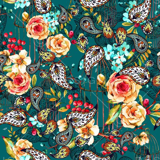 花卉印花华亿平台图片