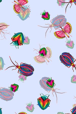 昆虫印花华亿平台图片