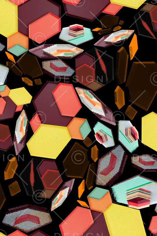 几何印花华亿平台图片