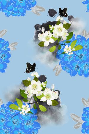 春夏华亿平台印花华亿平台图片