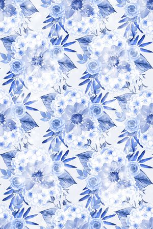 水彩花卉印花华亿平台图片