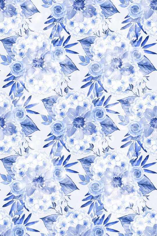 水彩花卉印花华亿平台图片