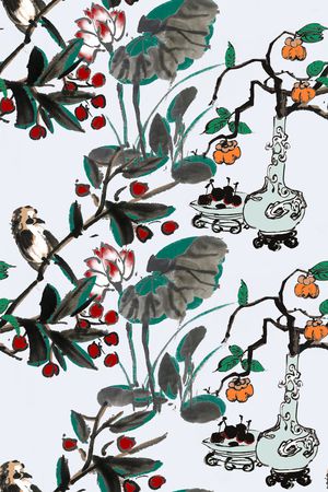 手绘印花华亿平台图片