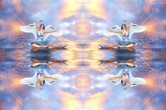 清爽底花卉印花华亿平台图片