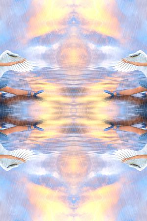 清爽底花卉印花华亿平台图片