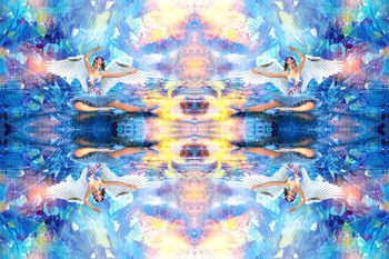 1190444-风暴跳舞天使女孩创意花卉2