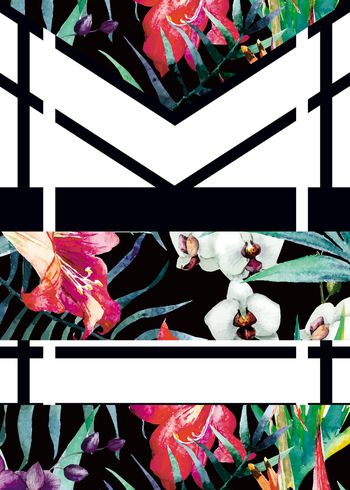 几何印花华亿平台图片