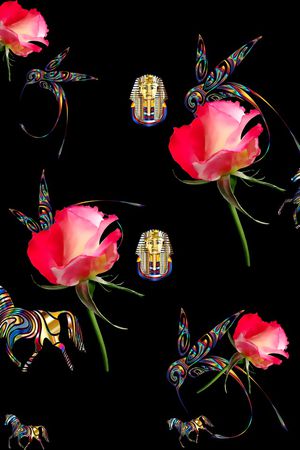 清爽底花卉印花华亿平台图片