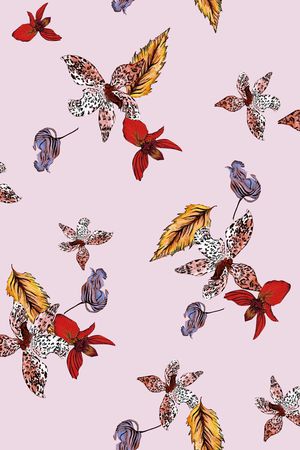 花卉印花华亿平台图片