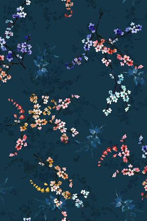 树枝印花华亿平台图片