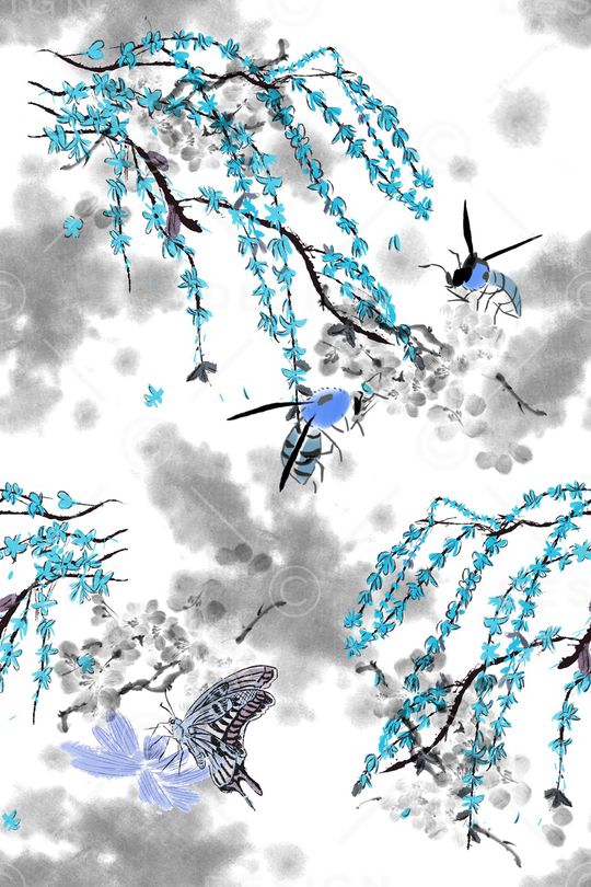 春夏华亿平台印花华亿平台图片