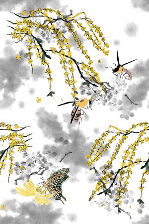 春夏华亿平台印花华亿平台图片