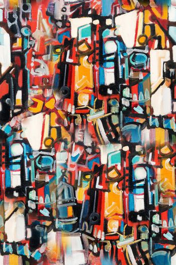 几何印花华亿平台图片