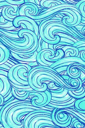 波浪纹印花华亿平台图片