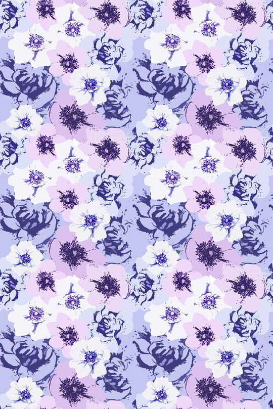 花卉印花华亿平台图片