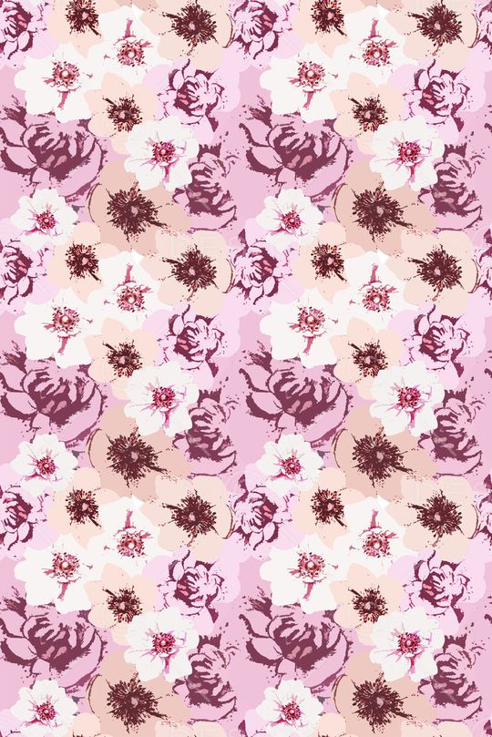 花卉印花华亿平台图片