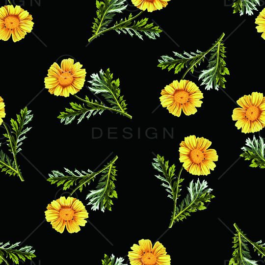 清爽底花卉印花华亿平台图片