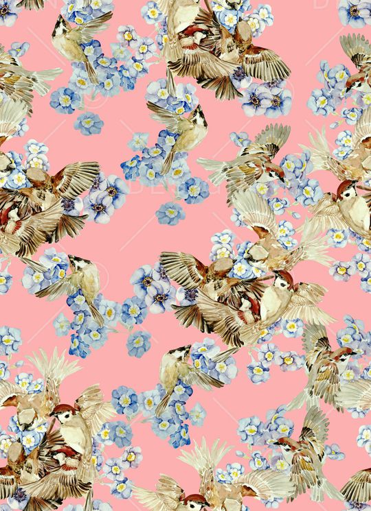 清爽底花卉印花华亿平台图片