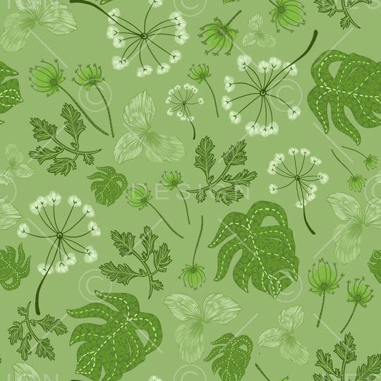 绿植树叶印花华亿平台图片