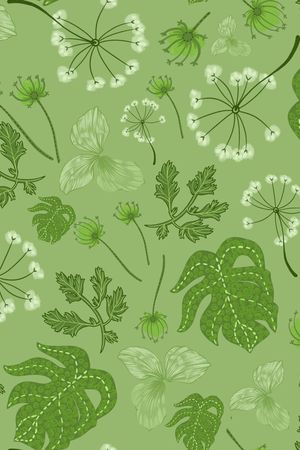 绿植树叶印花华亿平台图片