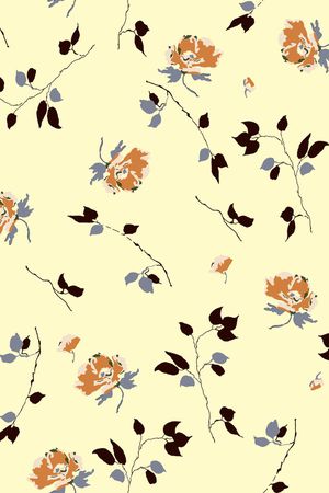 水彩花卉印花华亿平台图片