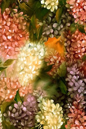 绣球花印花华亿平台图片